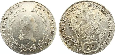 1809 B Österreich 20 Kreuzer f vz MA Shops