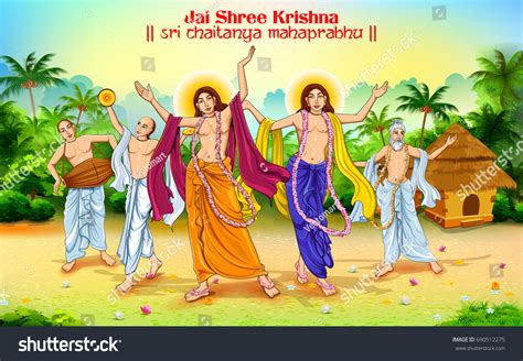 Illustration Of Lord Krishna Over Royalty Free Licensable Stock