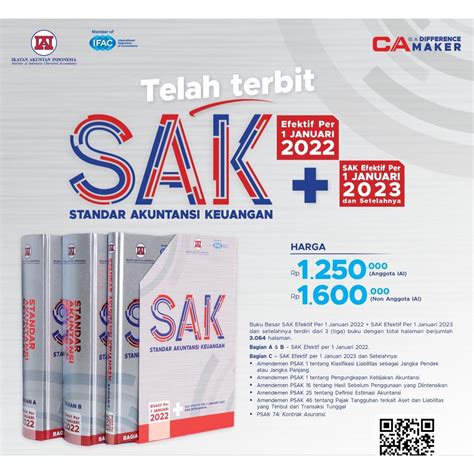 Jual Standar Akuntansi Keuangan SAK Efektif Per 1 Januari 2022