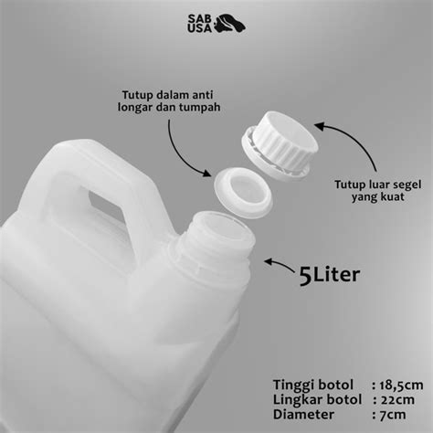 Jual Jerigen Jirigen Derigen Jerry Can 5 Liter Baru Segel Tutup Dalam