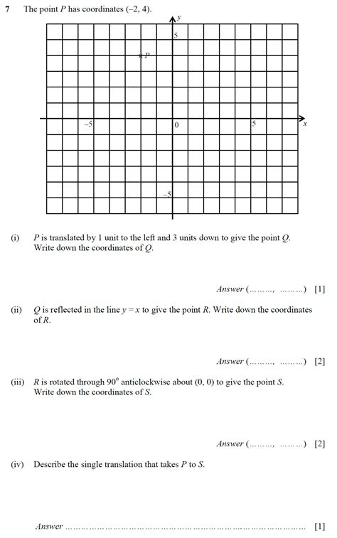 13 Maths Coordinates Scholarship Past Paper Questions Piacademy