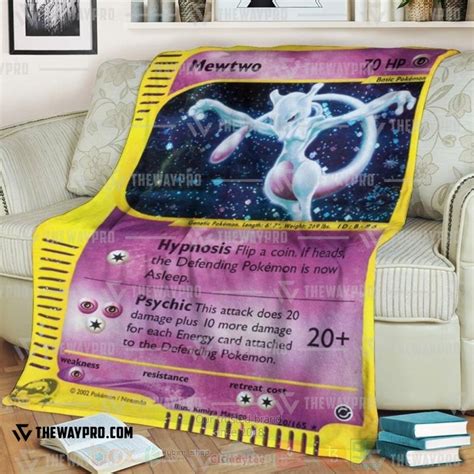 Hot Pokemon Mewtwo Expedition Fleece Blanket Express Your Unique