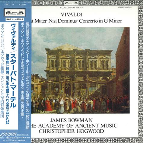 James Bowman The Academy Of Ancient Music Christopher Hogwood