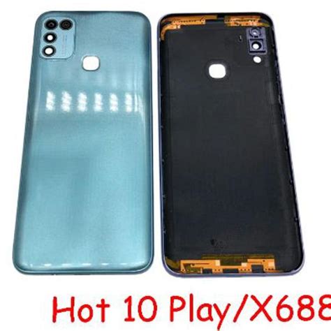 Infinix Hot 10 Play X688 Back Battery Cover Housing Case With Adhesive Buttons Daraz Pk