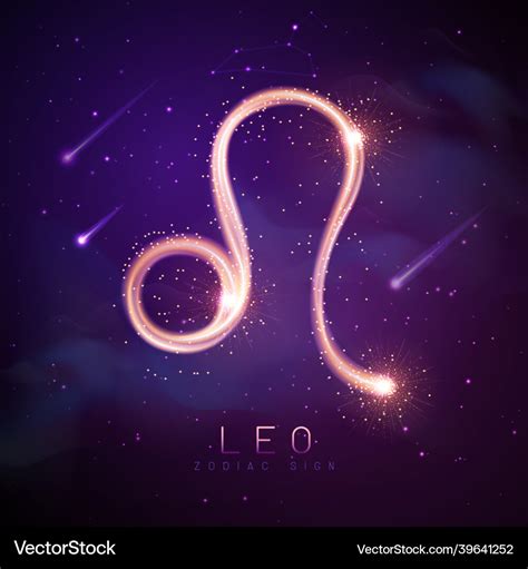 Magic Witchcraft Card With Leo Zodiac Sign Vector Image