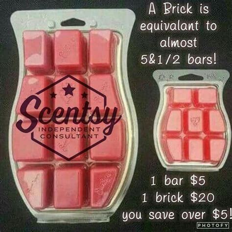 Size Different Scentsy Scentsy Brick Scentsy Wax Bars