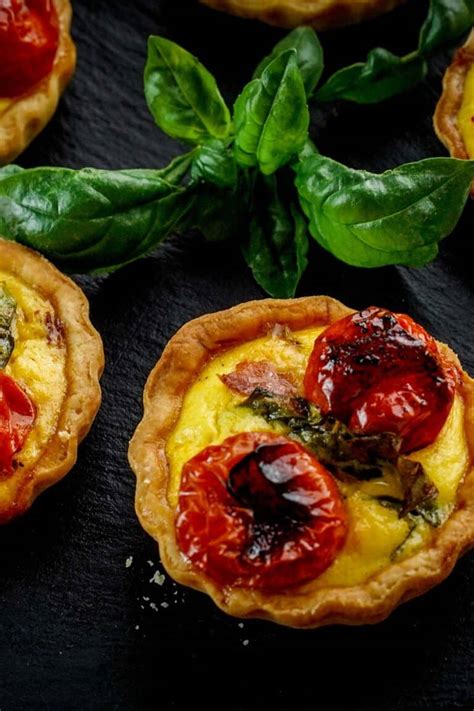 Roasted Tomato Pancetta Mini Quiches Picnic Tale