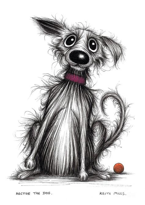 Hector The Dog Drawing By Keith Mills Pixels