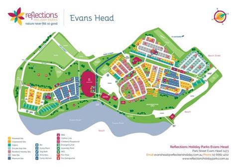 Evans Head Holiday Park Map - Reflections Holiday Park