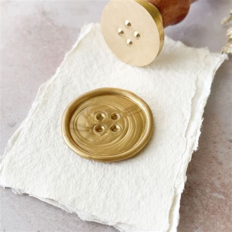 cute   button wax stamp thenaturalpapercompany