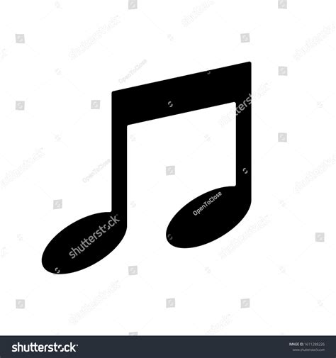 Beamed Eighth Notes Icon Or Musical Symbol Royalty Free Stock Vector