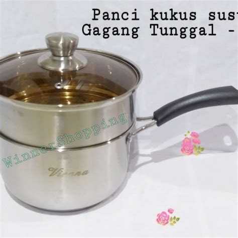 Promo Vienna Panci Kukus Gagang Tunggal Steamer Susun 2 Stainless