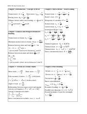 Comprehensive Guide To APSC 260 Final Exam Formula Sheet Course Hero