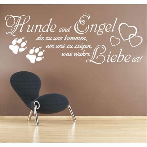 Wandtattoo Hunde Engel Wahre Liebe Spruch Sticker Wandaufkleber