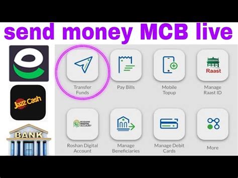 How To Transfer Money Mcb Live App To Jazz Cash Send Money Mcb Live