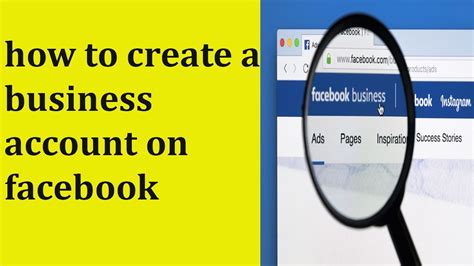 How To Create A Business Account On Facebook Youtube