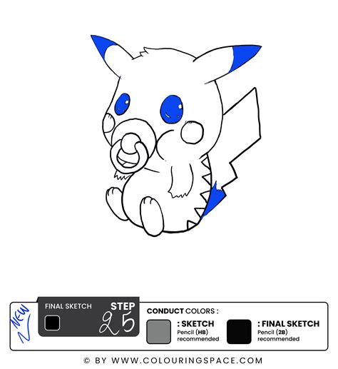 Draw Baby Pikachu Easily Step By Step Tutorial Guide Colouringspace