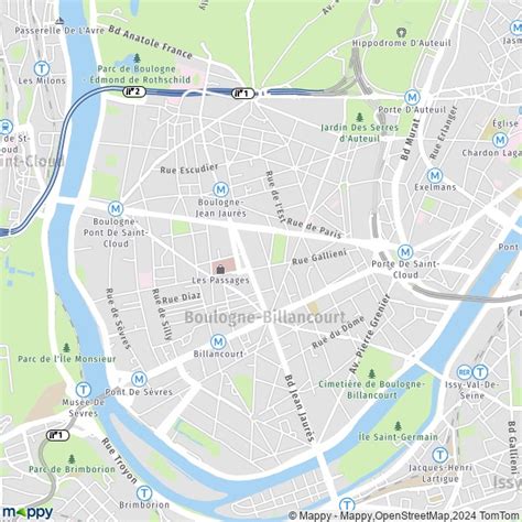 Plan Boulogne Billancourt Carte De Boulogne Billancourt Et