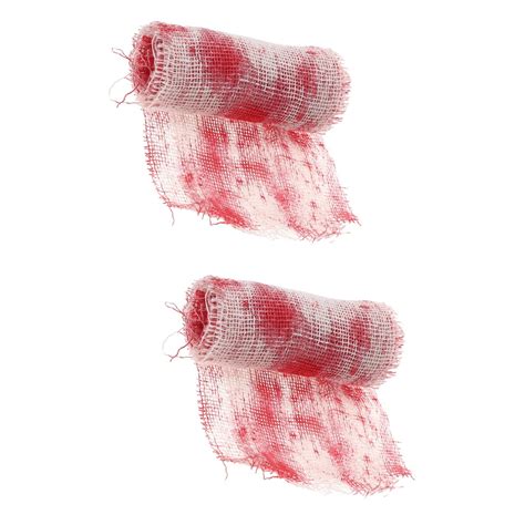 Halloween Blood Cloth Strip Isolation Tape Gauze Stained Warning Scene