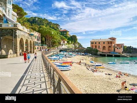 Promenade On The Levanto Beach Liguria Italy Stock Photo Alamy