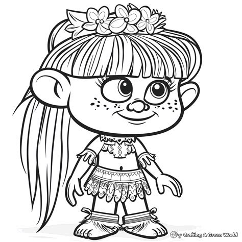 Poppy Trolls Coloring Pages Free And Printable