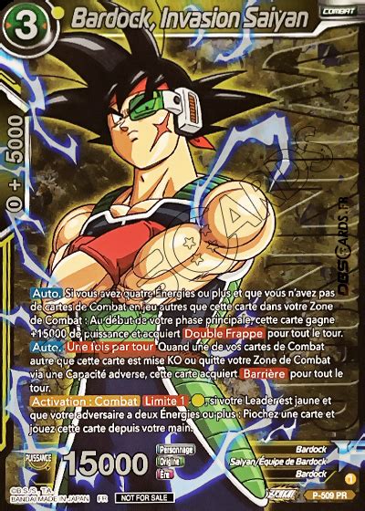 P 509 PR Bardock Invasion Saiyan Winner DBSCards Fr