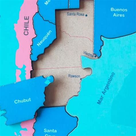 Rompecabezas Madera Mapa Argentina Puzzle Piezas Infantil