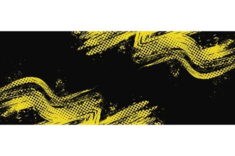 Abstract Black And Yellow Dirty Grunge Background