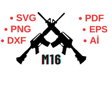 Ar 15 Crossed Svg M 16 Svg M 4 Svg Gun Vector Gun Cricut Etsy Canada