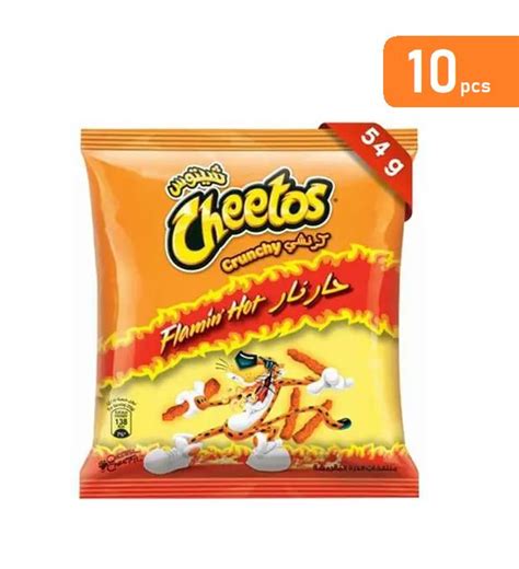 Buy Cheetos Crunchy Flaming Hot Chips 10x54g Online In Oman Talabat Oman