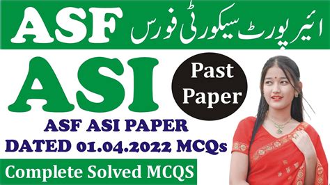 Asf Asi Solved Past Papers Get Your Solutions Here Airport Security