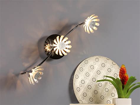 Schwenkbare Blumen Design Deckenlampe Aus Metall Blattsilber Meine