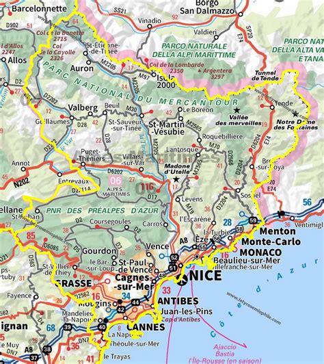 Carte Routi Re Des Alpes Maritimes