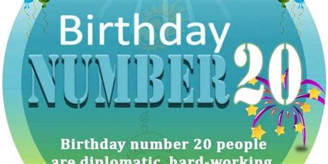 Birthday Number 20 Born On The 20th Day Of The Month Sunsignsorg