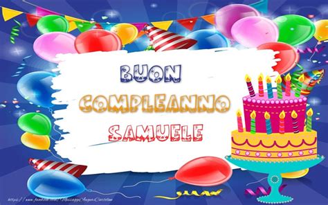 BUON COMPLEANNO Samuele Cartoline Di Compleanno Con Nome Samuele