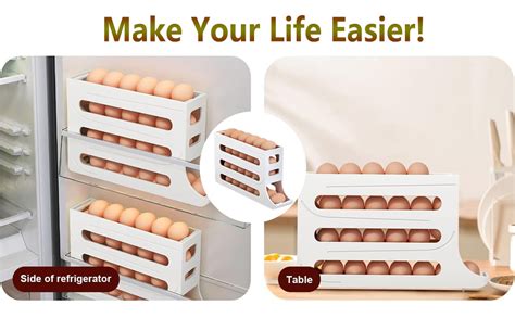 Amazon Carmelit Tiers Egg Holder For Fridge Auto Rolling Fridge