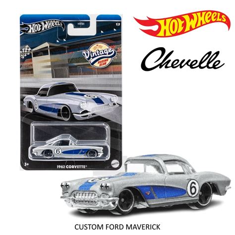 HOT WHEELS 1962 CORVETTE จากชด VINTAGE RACING CLUG ลขสทธแท โมเดล รถของเลน GGD5 Shopee