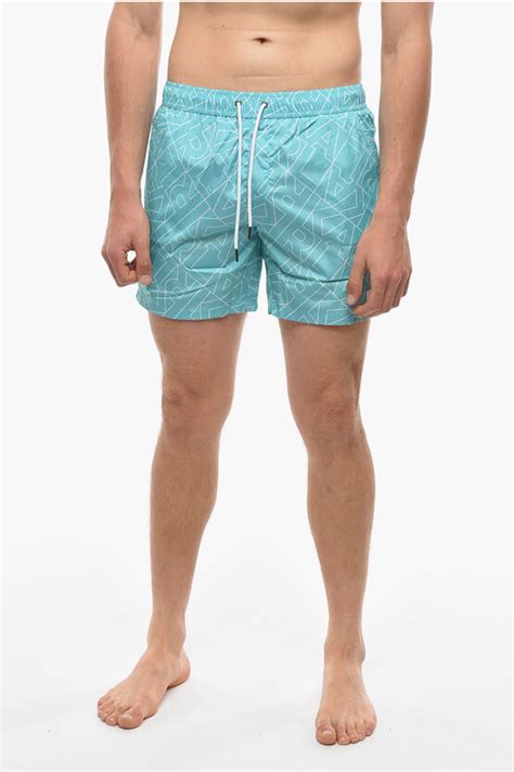 Karl Lagerfeld All Over Karl Printed Swim Shorts Men Glamood Outlet