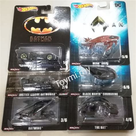 Hot Wheels Premium Batman Batmobile Aquaman Meraship Black Manta Shopee Malaysia