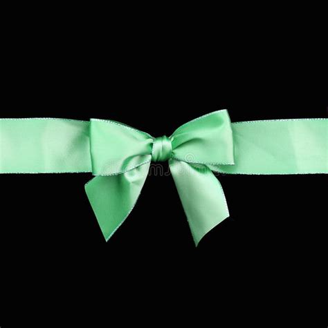 Beautiful Green Ribbon Gift Bow Stock Image Image Of Present Green