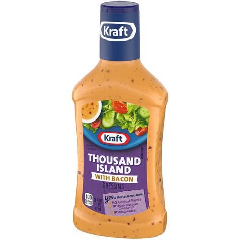 Kraft Thousand Island Salad Dressing With Bacon 16 Fl Oz Shipt