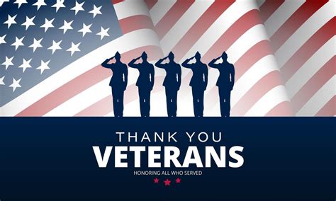 Thank You Veterans November 11 Honoring All Who Served American Flags Background Illustration