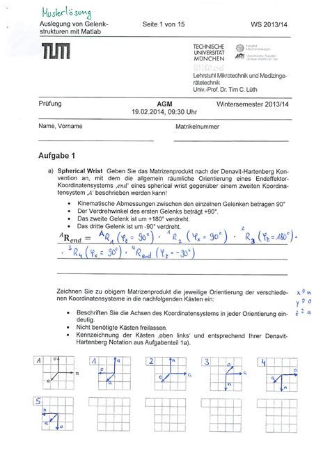 Musterl Sung Pr Fung Ws Ws Kinematische Auslegung Von