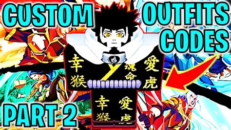 SHINDO LIFE CUSTOM OUTFITS CODES 2022 YouTube