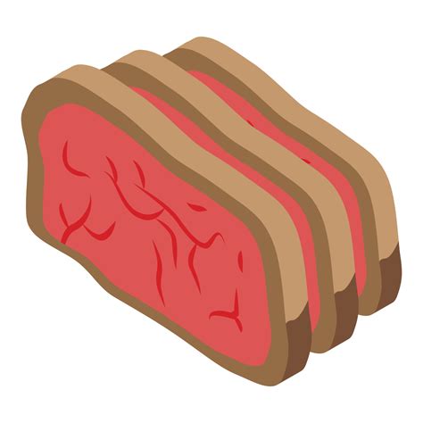 Cutted Meat Icon Isometric Style Vector Art At Vecteezy