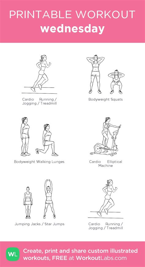 Wednesday Illustrated Exercise Plan Created At