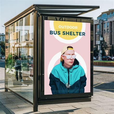 Bus Shelter Ad Free Mockup Dealjumbo 배너 디자인 디자인 웹