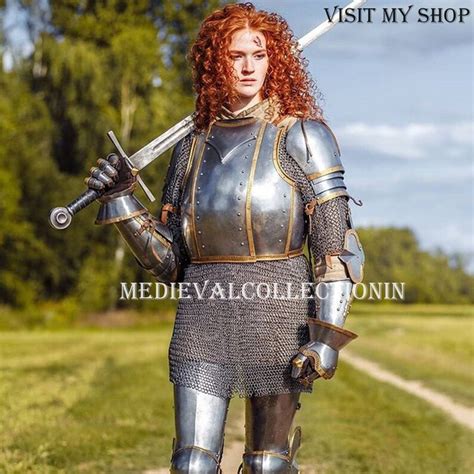 Medieval Woman Lady Armor Suit Female Knight Armour Suit Etsy Uk