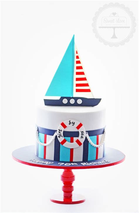 I Love This Sailboat Cake So Cute By Sweet Love Nautical Birthday