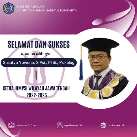 Alhamdulillah Dosen Psikologi UMS Diberi Amanah Menjadi Ketua HIMPSI